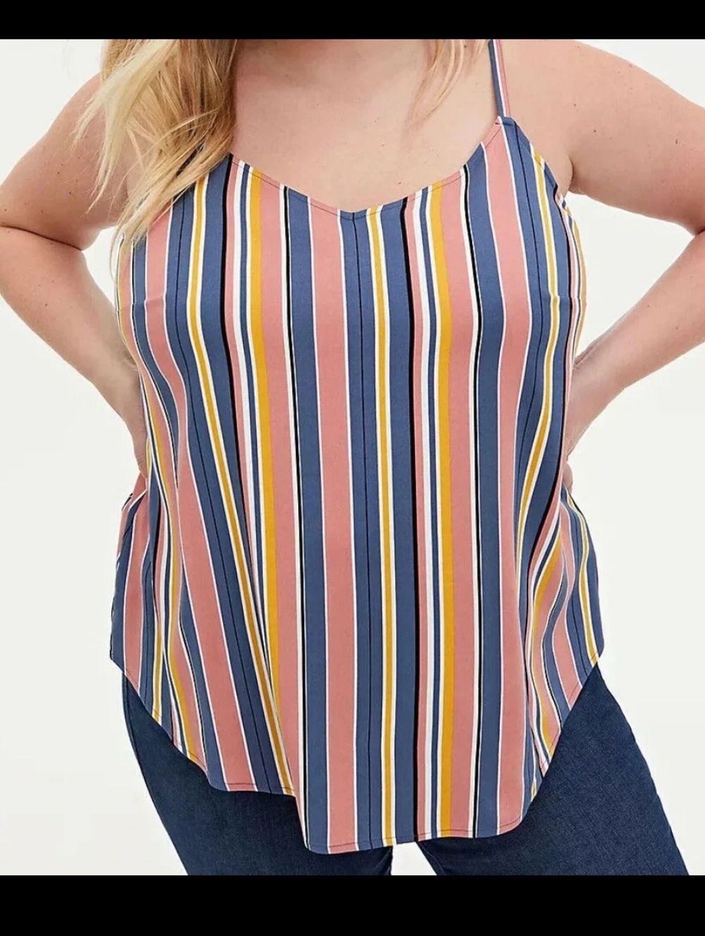 Torrid Ava Vintage Stretch Challis Cami Multi Plus Size 0/L
